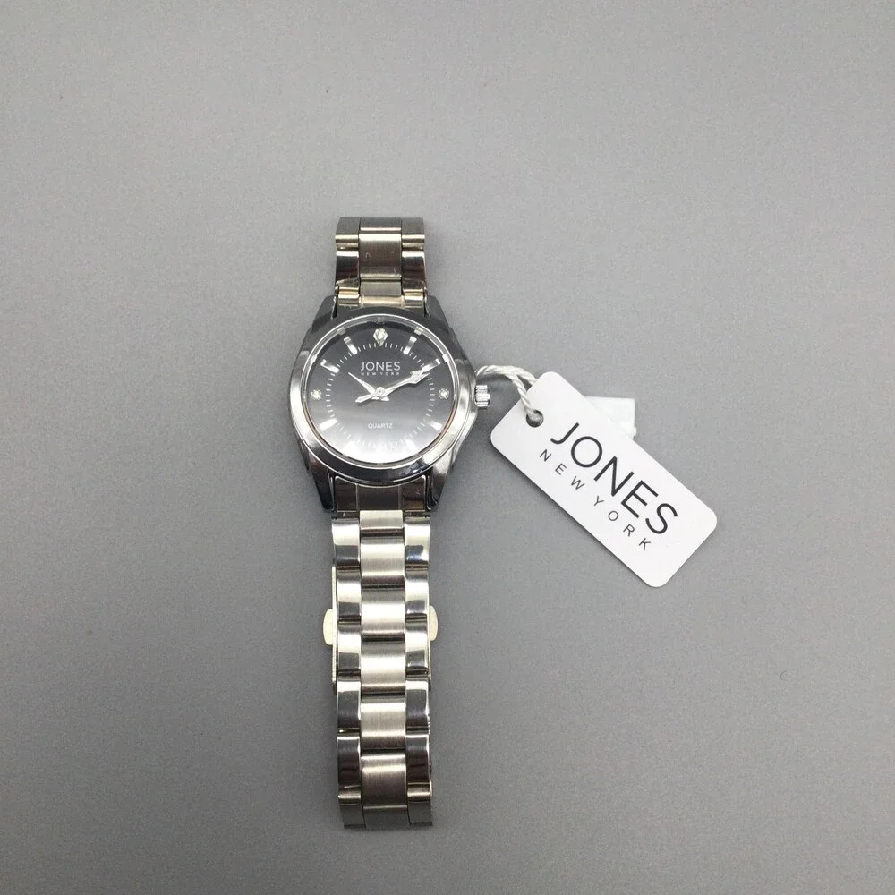 Jones New York Womens Watch 28mm Black Dial with Tag JNW2419L New Battery 7.75